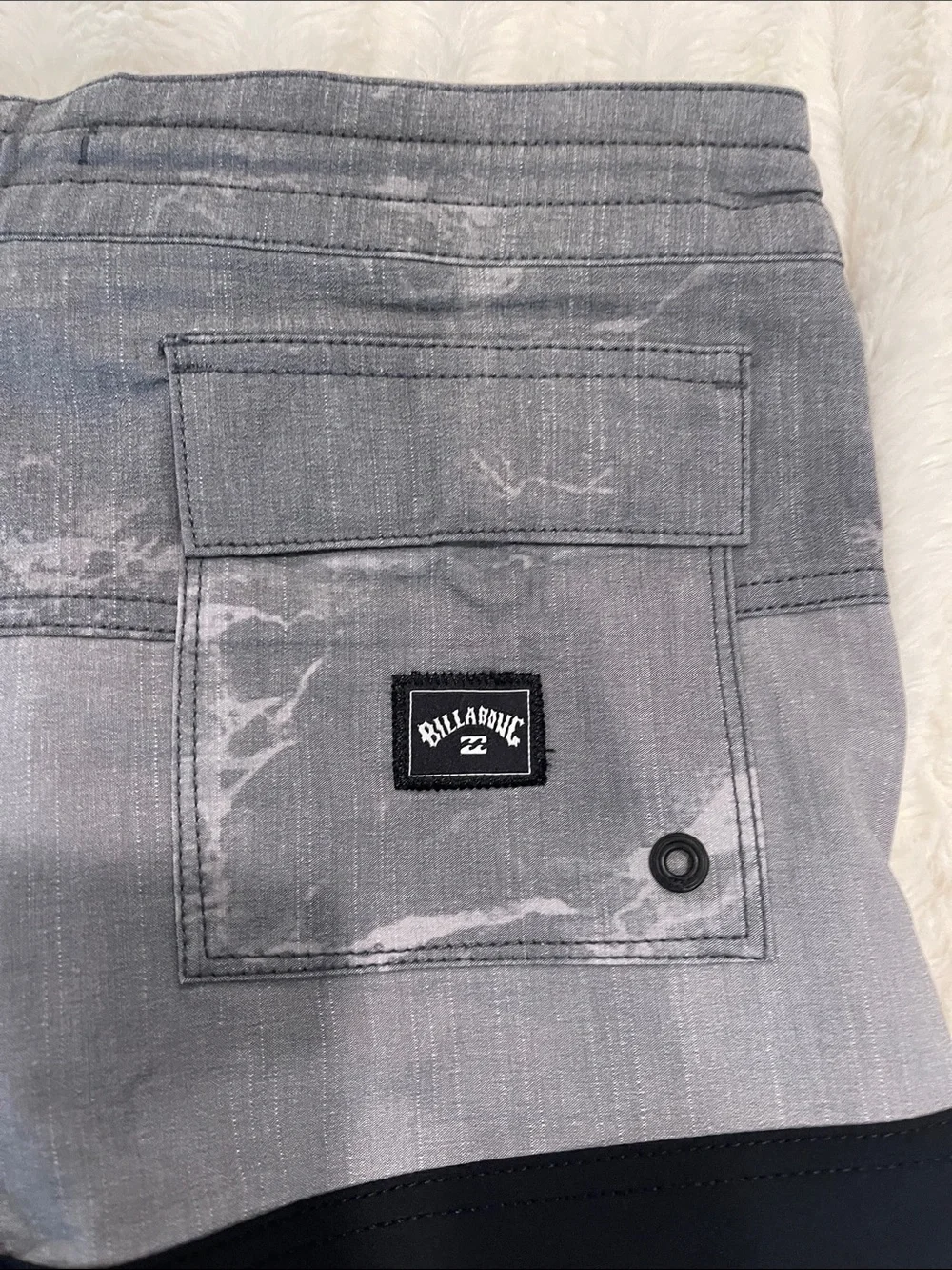 Billabong Men’s Gray and Black Colorblock Swim Board Shorts
